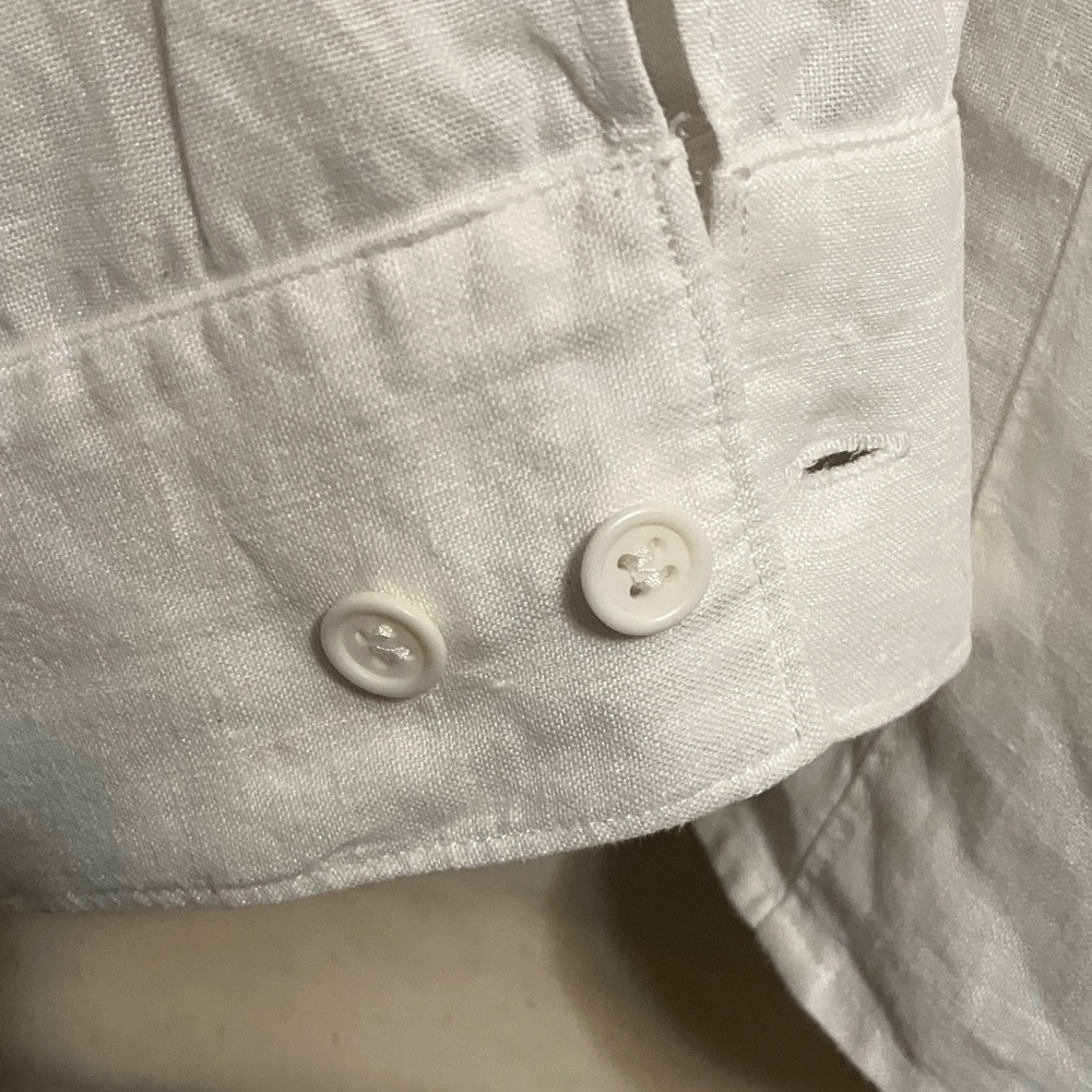 Jones New York WhiteLinen Shirt - Picture 6 of 8